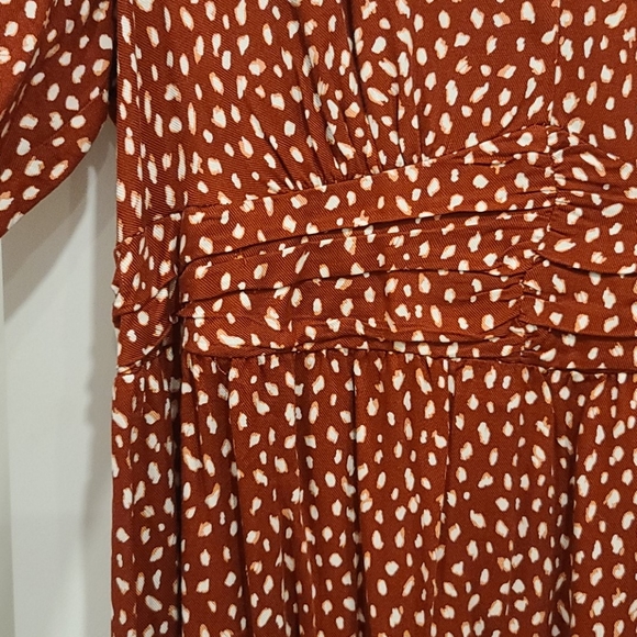 ISABEL brick red leopard print maternity dress - Picture 5 of 8